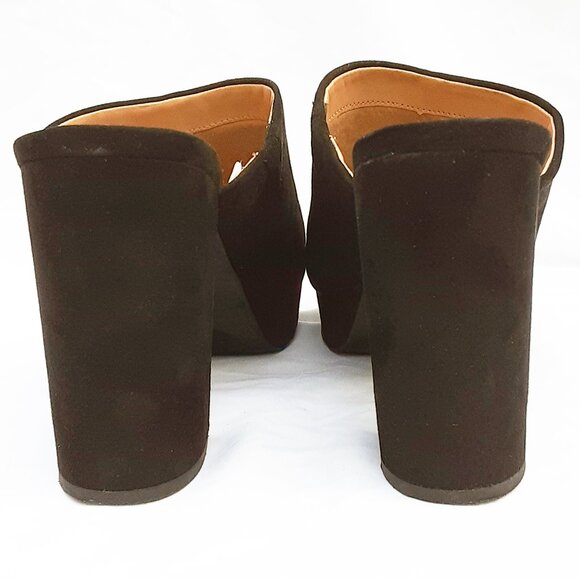 MOSSIMO Black Suede Platform Mules | Size 11M w/Box - Picture 9 of 12